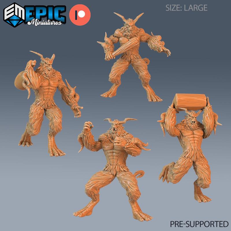 Big Foot Yeti Set / Frost Giant / Bigfoot / Sasquatch / Snowy Beast / Arctic Encounter