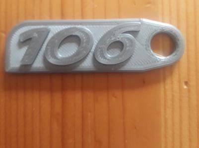 Peugeot 106 logo keychain