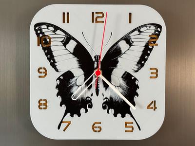 wall / desk clock Butterfly