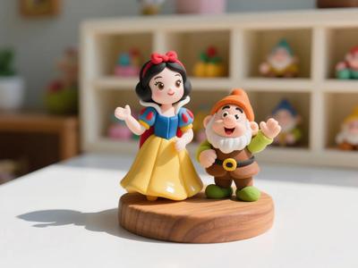 Snow White and the Seven Dwarfs Print in Place for A1 mini