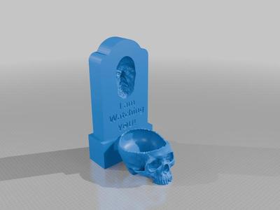 Candy bowl skull tombstone