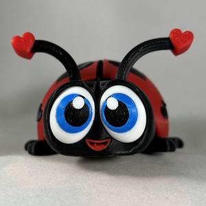 Ladybug Valentine STL File - Love Bug Hearts - NO AMS - COMMERCIAL USE