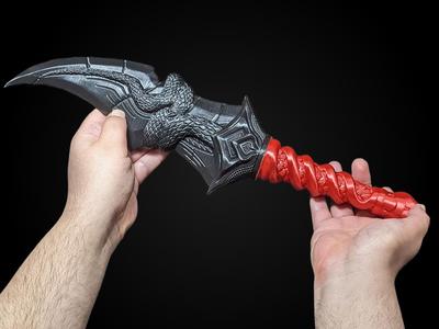 Lifesize serpentine dagger