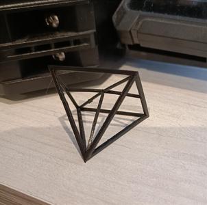 Square pyramid model for stereometry (visualization)
