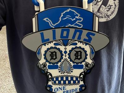 Detroit Lions Sugar Skull Chain / Wall Art