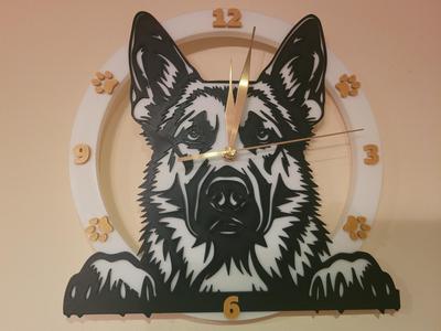 German Shepherd Clock
