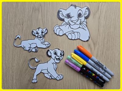 Young Simba Lion King Diy Coloring No Ams Fun