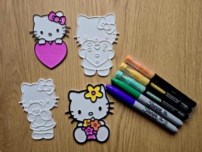 Hello Kitty Cute Kawaii DIY Coloring Pack