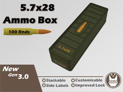 Ammo Storage Box 5.7x28 FN 100 Rounds