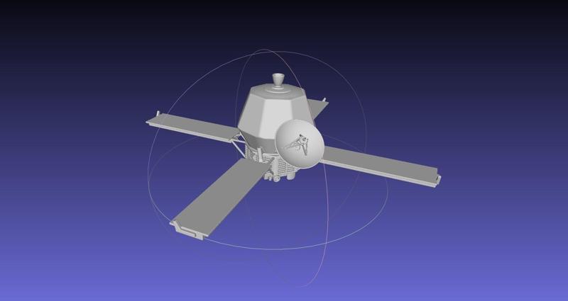 Mariner 9 Mars Probe Basic Printable Model