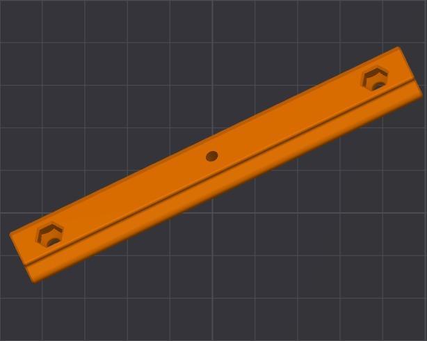 USH Rail with M3 T-Nut Through Hole