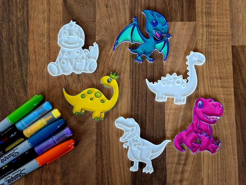 Dino Cute DIY Coloring Pack Dinosaur Kawaii Craft
