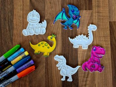 Dino Cute DIY Coloring Pack Dinosaur Kawaii Craft