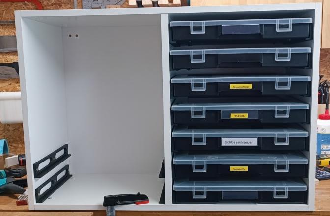 Halteschiene 250mm lang für Allit  EuroPlus Flex 37 Sortimentskästen
