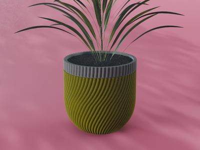 Kaze Planter Pot, Scalloped Bezier | Small, Medium, Large | Self Watering and Drip Tray 