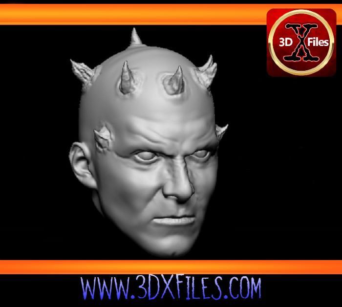 Star wars Action Figure Head - Darth Maul - Black Series - Hottoys - 1:12 and 1:6 Scale