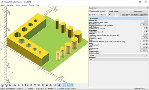 Customizeable Test: 1st Layer, Z-Offset, overextrusion, horizontal expansion, accuracy of holes and bolts