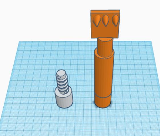 scratcher with a hollow grip and handle and cap