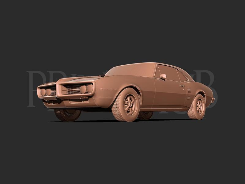 Pontiac Firebird 1967 3d print model