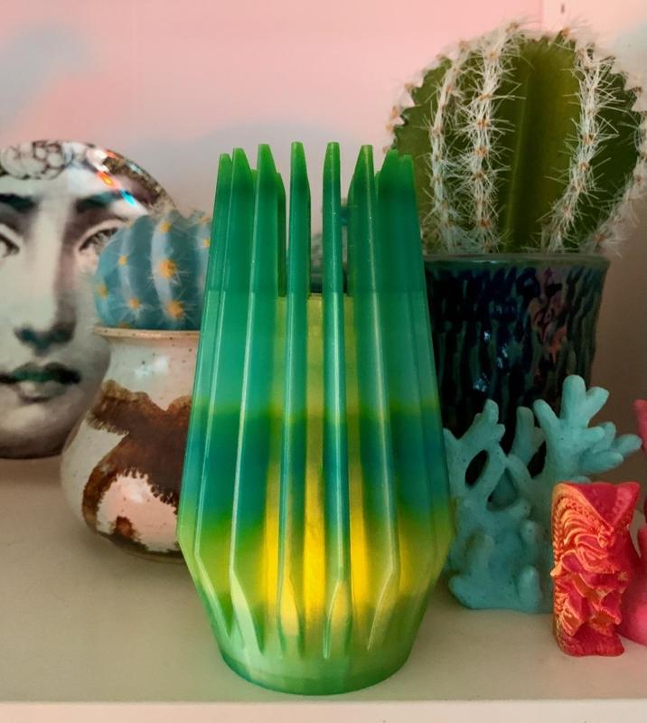 Mid-Century Modern Tealight Lantern: "Fences"