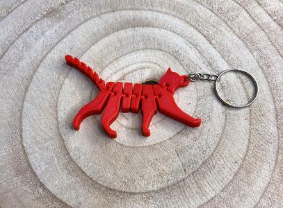 Articulated Cat keychain / Llavero gato articulado