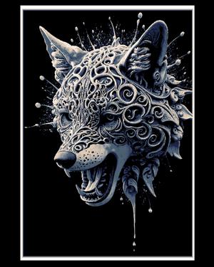 From nothing to art - creation of a wolf - Wall art