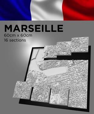 MARSEILLE, Skyline 3d map