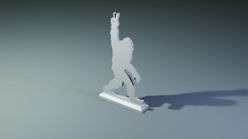 Peace-Sign Bigfoot