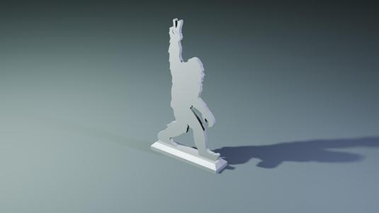 Peace-Sign Bigfoot
