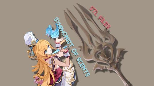 STL FILES | Genshin Impact Symphonist of Scents | Escoffier weapon for cosplay and prop use