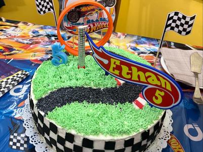 Cake topper Hotwheels con nome personalizzato