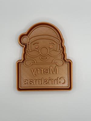 Merry Christmas Santa Claus cookie cutter / stamp