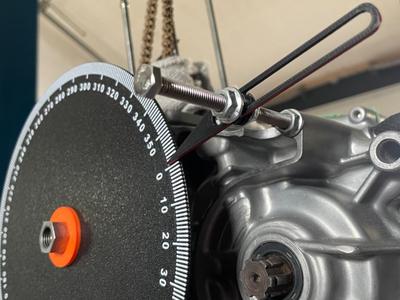 Degree wheel for engine ignition adjustment 