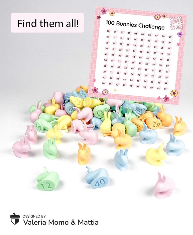 The 100 Hidden Bunnies Challenge – Easter Game + PDF (Printable Sheet)