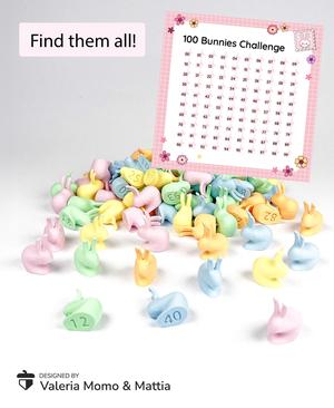 The 100 Hidden Bunnies Challenge – Easter Game + PDF (Printable Sheet)