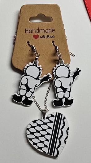 Handala themed jewelry set