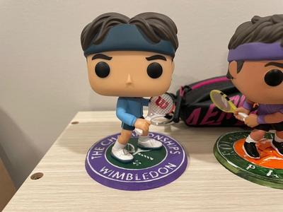 Roger Federer Funko Pop stands