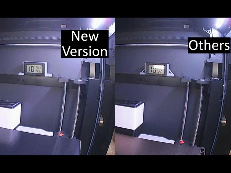 Angled Hygrometer Chamber Mount (No LED glare!)