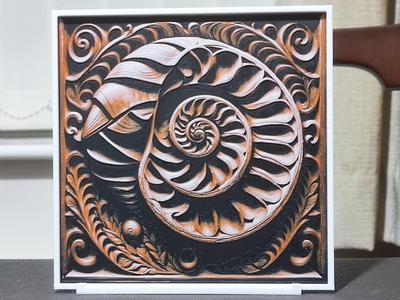 Wood Carving Nautilus - HueForge 3 Color