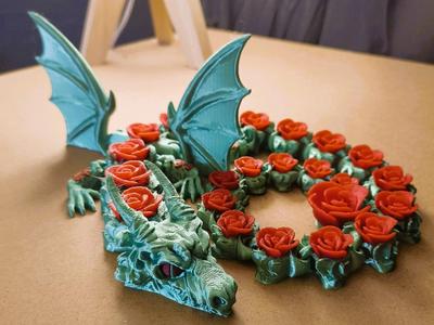 Articulated flexi dragon rose wing
