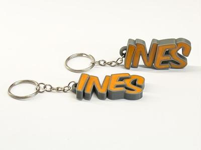 Beautiful keychain with the name Ines