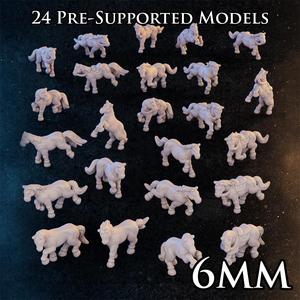 6mm Wild and Saddled Horses