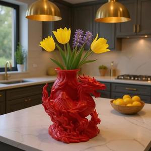 Mountain Flame Dragon Vase
