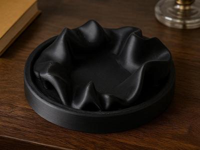 Draped Fabric Jewelry Tray – Modern Decor