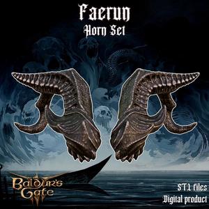 FANTASY FAERUN HORNS SET BALDURS GATE 3