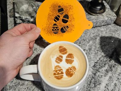Perfect Easter Eggs Latte Art Stencil