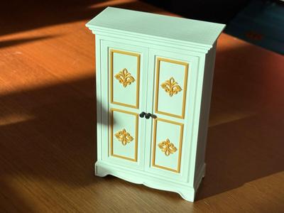 Fleur Armoire – Miniature Wardrobe for a Dollhouse