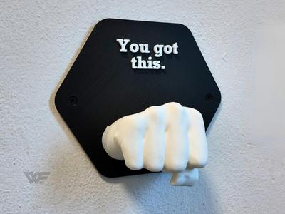 Motivational Fistbump Sculpture