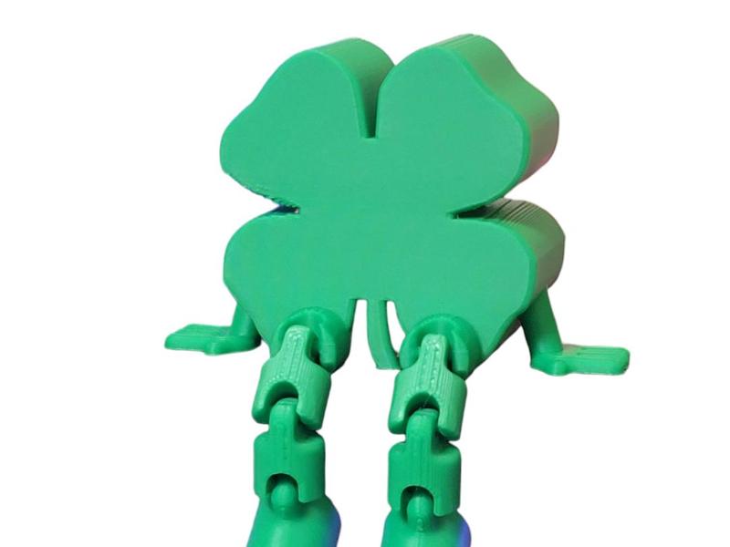 Articulated Shamrock Buddy - Four Leaf Clover