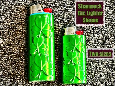 Shamrock lighter sleeve Fits large and small bics
